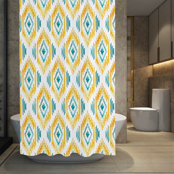 Foundry Select Geometric Shower Curtain Wayfair